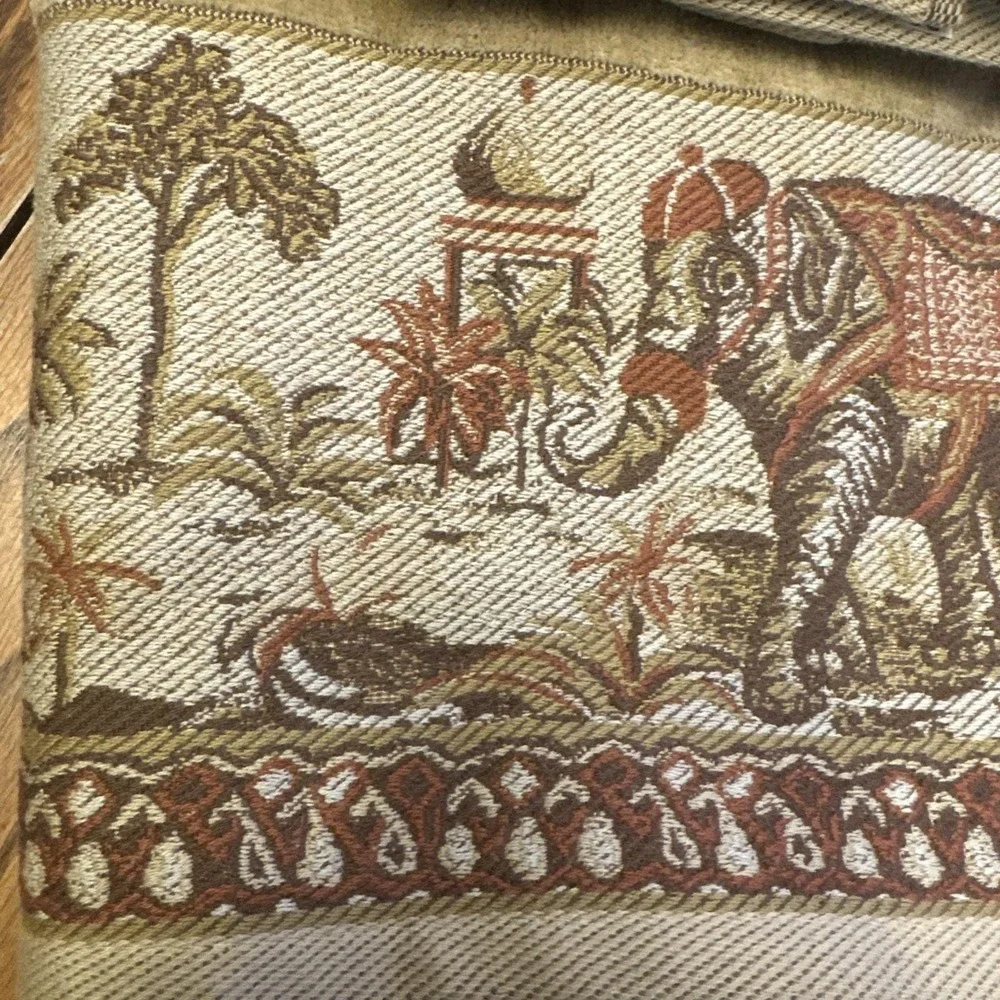 Hampton Manor Towel Set Tan New Taja Elephant 100% Cotton 3 Piece Safari Vintage